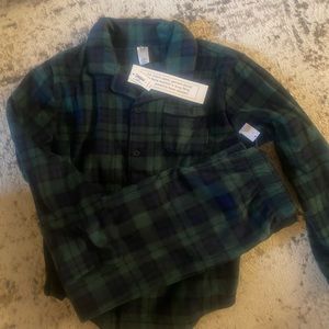 Gap Boys or girls fleece black watch plaid size 12 NWT